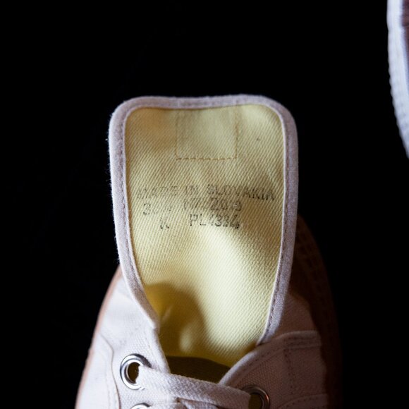 Novesta Cream and White Sneakers with Rubber Toe Cap - Picture 7 of 9